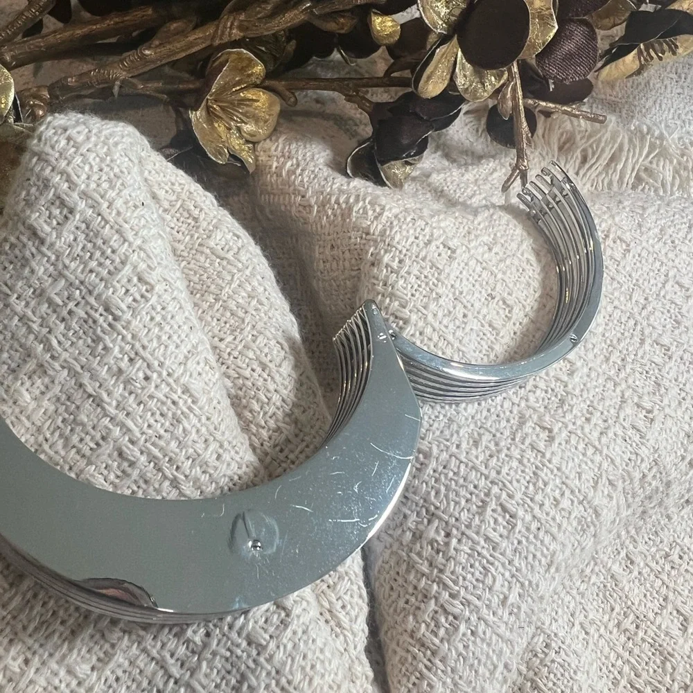 All Saints Silver Cuff Bracelet - Picture 7 of 10